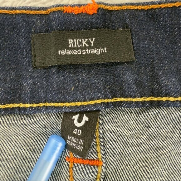 True Religion NWT Ricky Flap 34 105446 Ricky Relaxed Straight Men's Sz 40x34 - Picture 2 of 10
